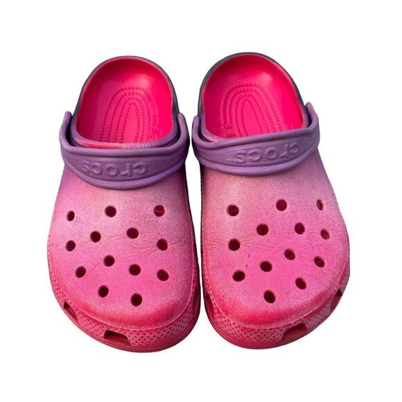 Kids Crocs Classic Size M2 W4 Pink Purple Clog​​​​​ - Picture 2 of 5
